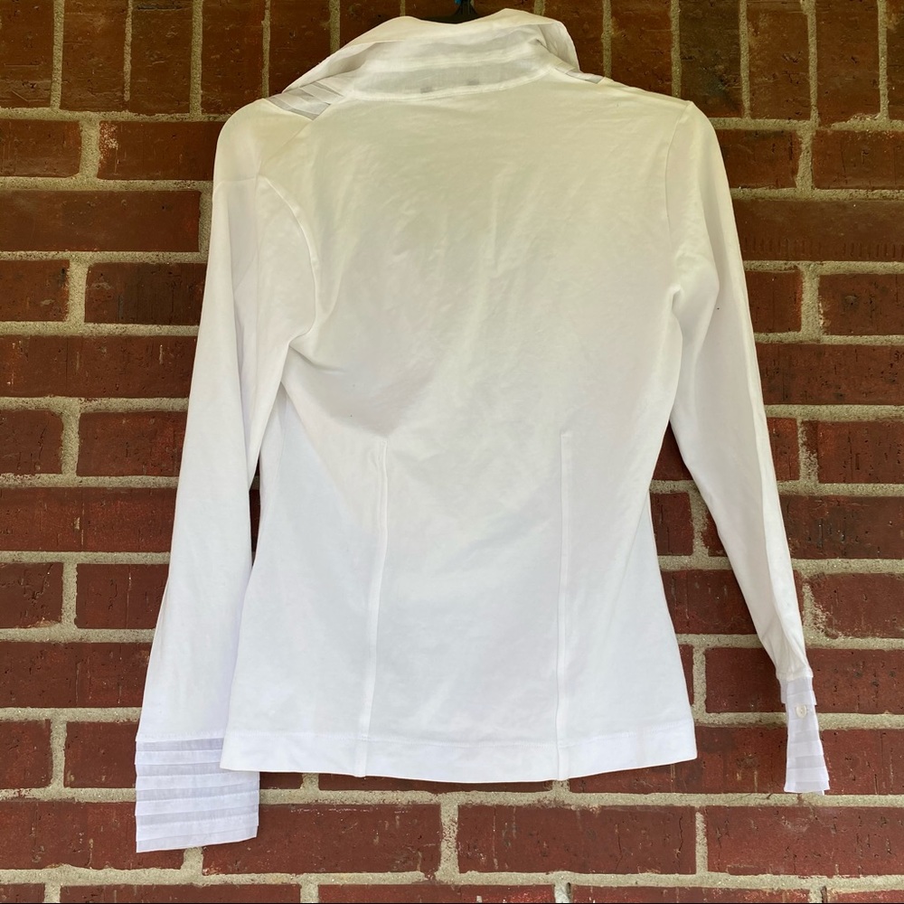 New $118 Nic Zoe White Small Women Blouse - Picture 3 of 8